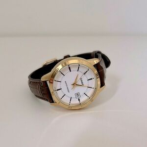 Casio Women’s LTP-V004GL-7A – Genuine Leather Band, Elegant Gold-Tone Case